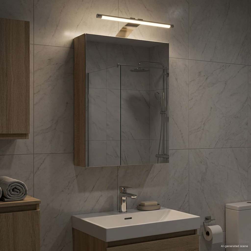 Bathroom Mirror Cabinet Sonoma Oak 30 x 10.5 x 50 cm