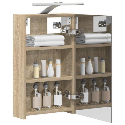 Bathroom Mirror Cabinet Sonoma Oak 30 x 10.5 x 50 cm