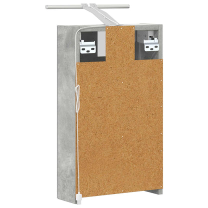 Bathroom Mirror Cabinet Concrete Grey 30 x 10.5 x 50 cm