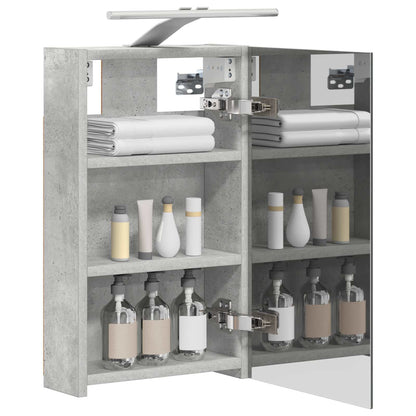 Bathroom Mirror Cabinet Concrete Grey 30 x 10.5 x 50 cm