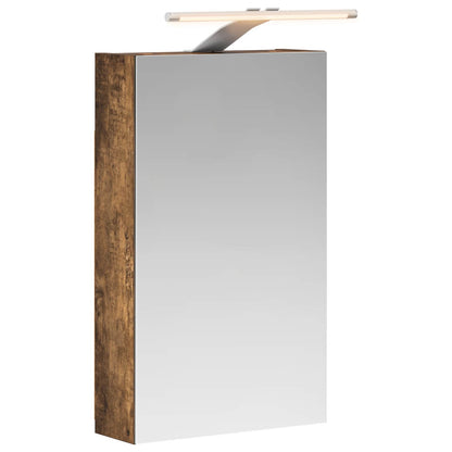 Bathroom Mirror Cabinet Smoked Oak 30 x 10.5 x 50 cm
