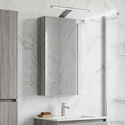 Bathroom Mirror Cabinet Grey Sonoma 30 x 10.5 x 50 cm