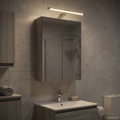 Bathroom Mirror Cabinet Grey Sonoma 30 x 10.5 x 50 cm
