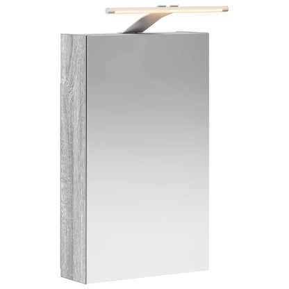 Bathroom Mirror Cabinet Grey Sonoma 30 x 10.5 x 50 cm