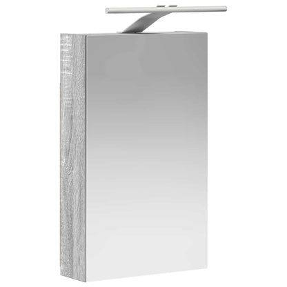 Bathroom Mirror Cabinet Grey Sonoma 30 x 10.5 x 50 cm