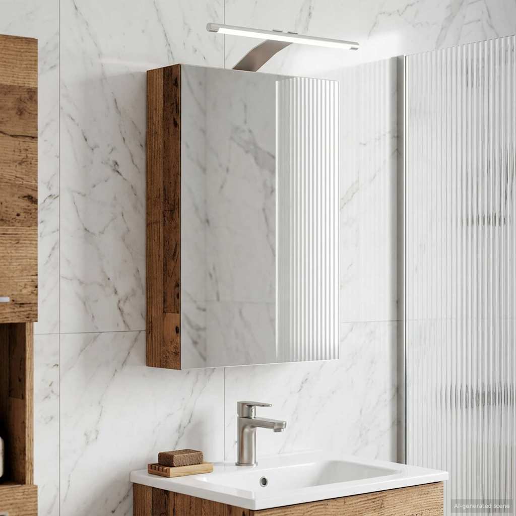 Bathroom Mirror Cabinet Old Wood 30 x 10.5 x 50 cm