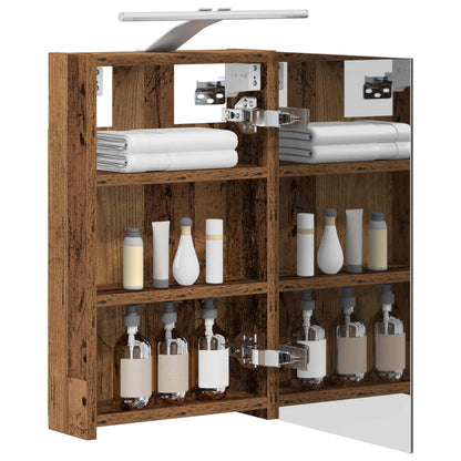 Bathroom Mirror Cabinet Old Wood 30 x 10.5 x 50 cm