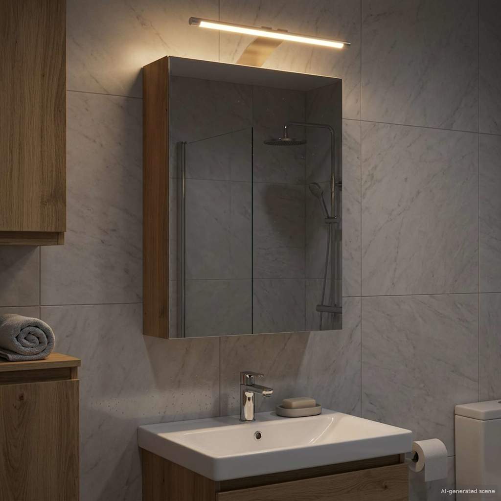 Bathroom Mirror Cabinet Artisian Oak 30 x 10.5 x 50 cm