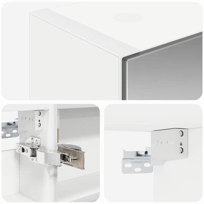 Bathroom Mirror Cabinet White 40 x 10.5 x 60.5 cm