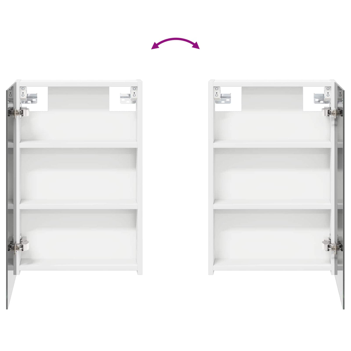 Bathroom Mirror Cabinet White 40 x 10.5 x 60.5 cm