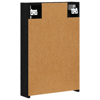 Bathroom Mirror Cabinet Black Oak 40 x 10.5 x 60.5 cm