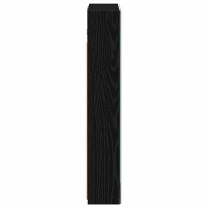 Bathroom Mirror Cabinet Black Oak 40 x 10.5 x 60.5 cm