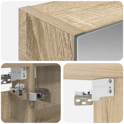 Bathroom Mirror Cabinet Sonoma Oak 40 x 10.5 x 60.5 cm