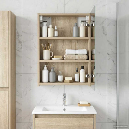 Bathroom Mirror Cabinet Sonoma Oak 40 x 10.5 x 60.5 cm