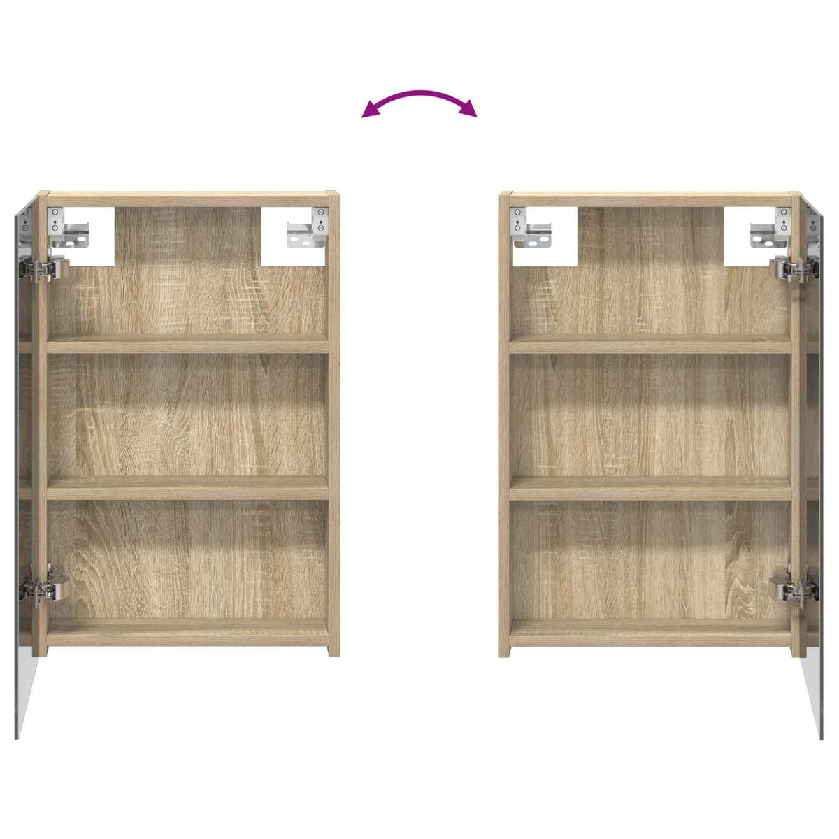 Bathroom Mirror Cabinet Sonoma Oak 40 x 10.5 x 60.5 cm