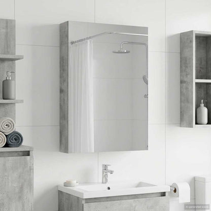 Bathroom Mirror Cabinet Concrete Grey 40 x 10.5 x 60.5 cm