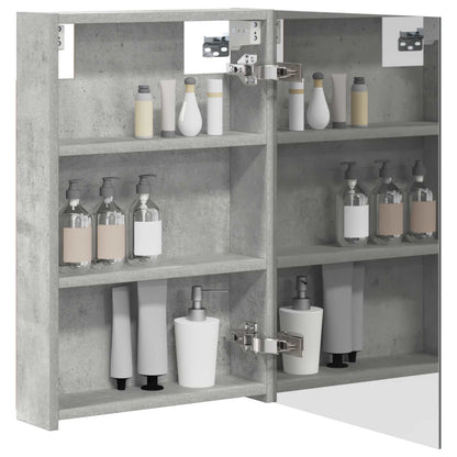 Bathroom Mirror Cabinet Concrete Grey 40 x 10.5 x 60.5 cm