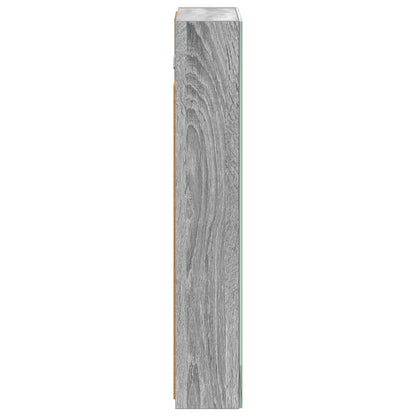 Bathroom Mirror Cabinet Grey Sonoma 40 x 10.5 x 60.5 cm