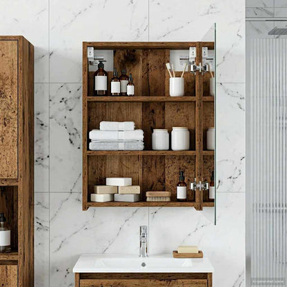 Bathroom Mirror Cabinet Old Wood 40 x 10.5 x 60.5 cm