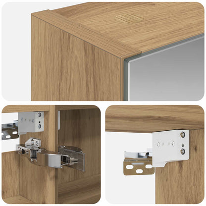 Bathroom Mirror Cabinet Artisian Oak 40 x 10.5 x 60.5 cm