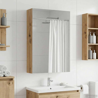 Bathroom Mirror Cabinet Artisian Oak 40 x 10.5 x 60.5 cm