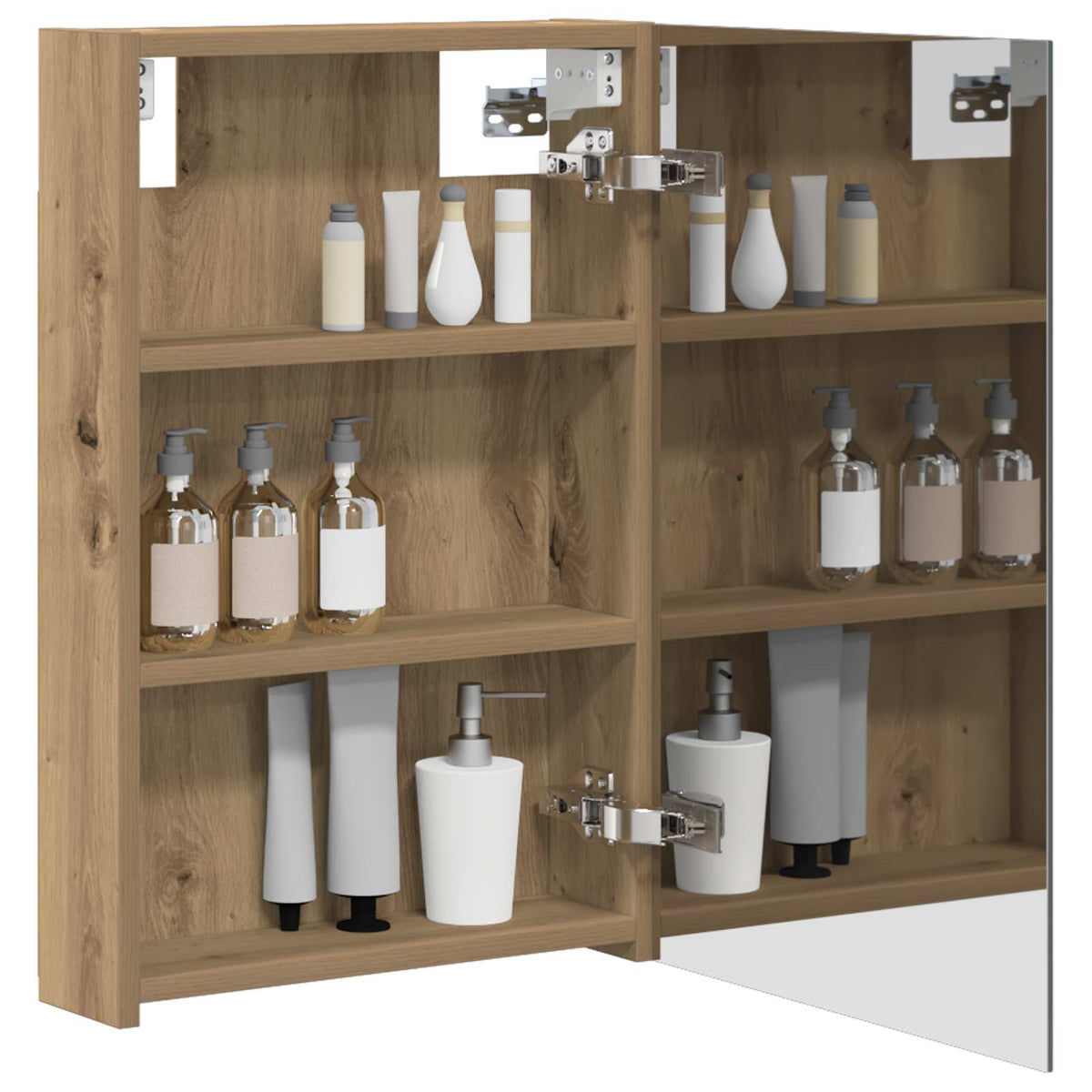 Bathroom Mirror Cabinet Artisian Oak 40 x 10.5 x 60.5 cm