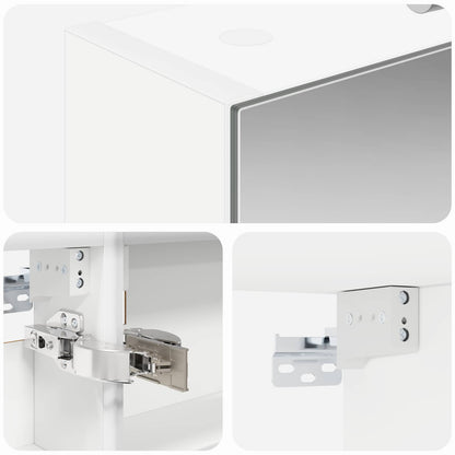 Bathroom Mirror Cabinet White 40 x 10.5 x 60.5 cm