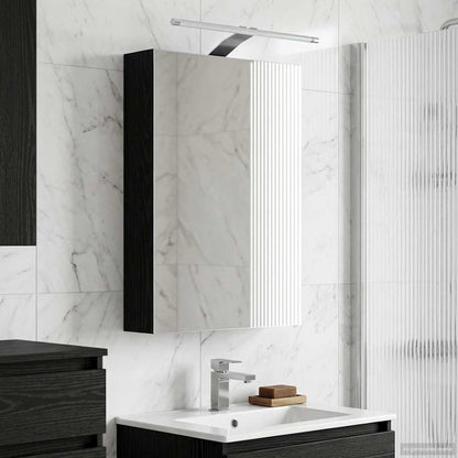 Bathroom Mirror Cabinet Black Oak 40 x 10.5 x 60.5 cm