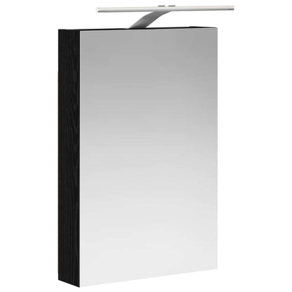Bathroom Mirror Cabinet Black Oak 40 x 10.5 x 60.5 cm