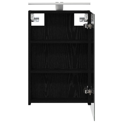 Bathroom Mirror Cabinet Black Oak 40 x 10.5 x 60.5 cm