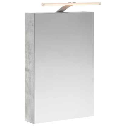 Bathroom Mirror Cabinet Concrete Grey 40 x 10.5 x 60.5 cm