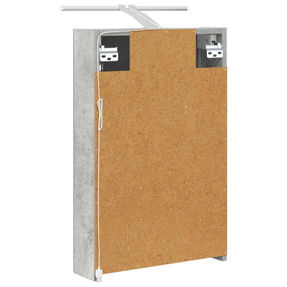 Bathroom Mirror Cabinet Concrete Grey 40 x 10.5 x 60.5 cm