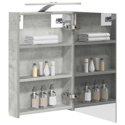 Bathroom Mirror Cabinet Concrete Grey 40 x 10.5 x 60.5 cm