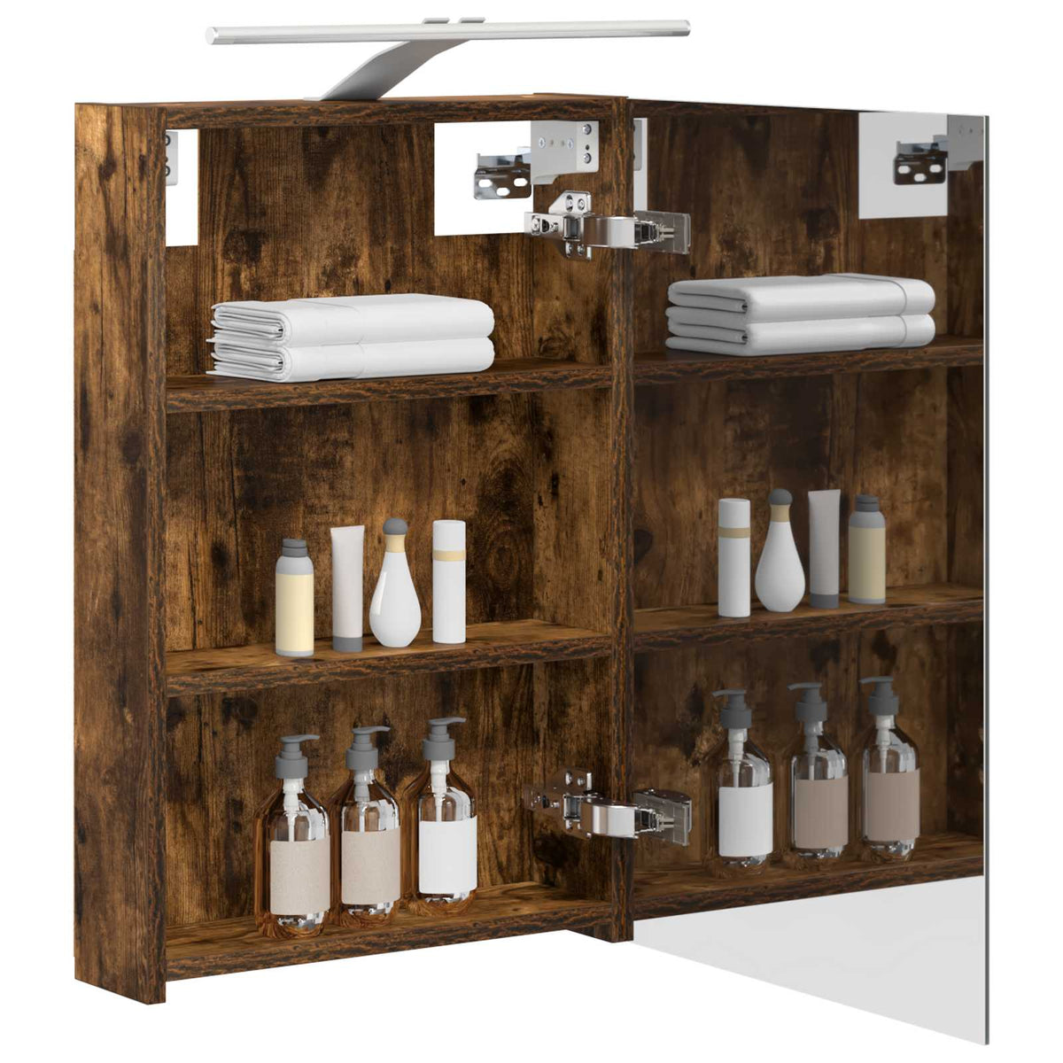 Bathroom Mirror Cabinet Smoked Oak 40 x 10.5 x 60.5 cm
