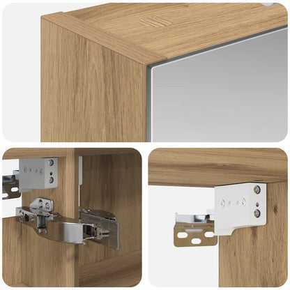 Bathroom Mirror Cabinet Artisian Oak 40 x 10.5 x 60.5 cm