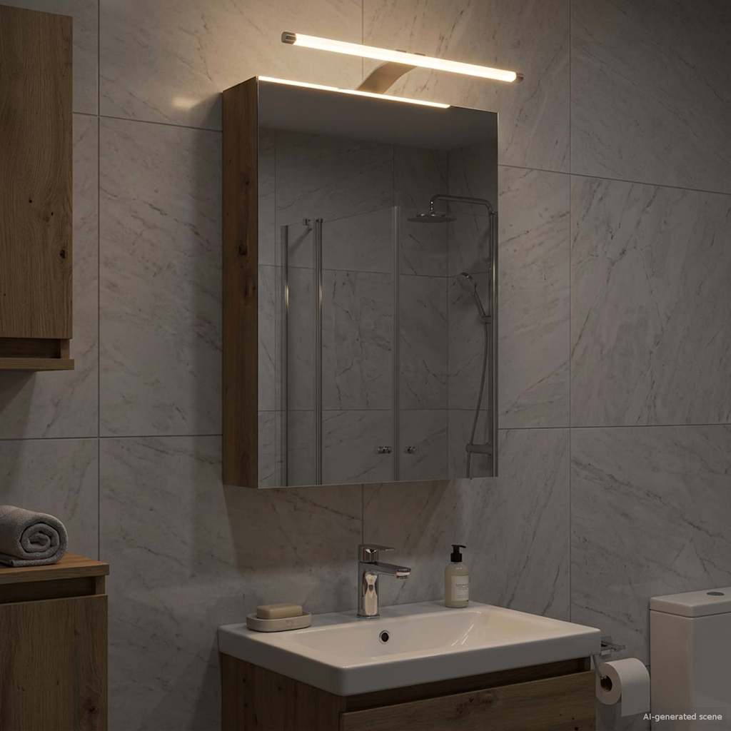 Bathroom Mirror Cabinet Artisian Oak 40 x 10.5 x 60.5 cm