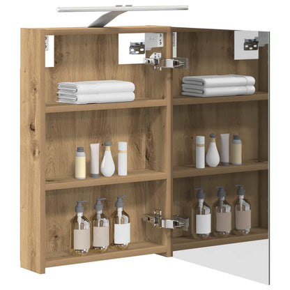 Bathroom Mirror Cabinet Artisian Oak 40 x 10.5 x 60.5 cm