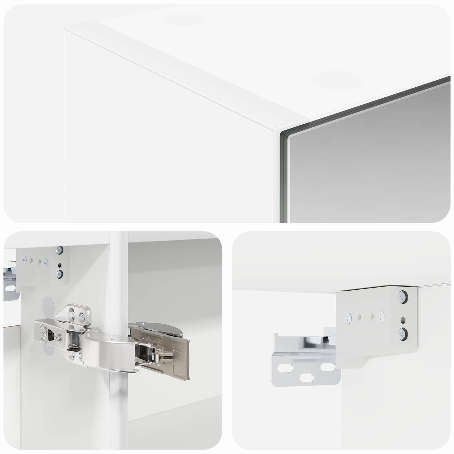 Bathroom Mirror Cabinet White 50 x 14.5 x 70 cm Engineered wood