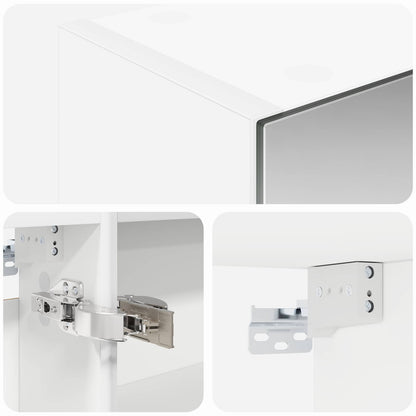 Bathroom Mirror Cabinet White 50 x 14.5 x 70 cm Engineered wood