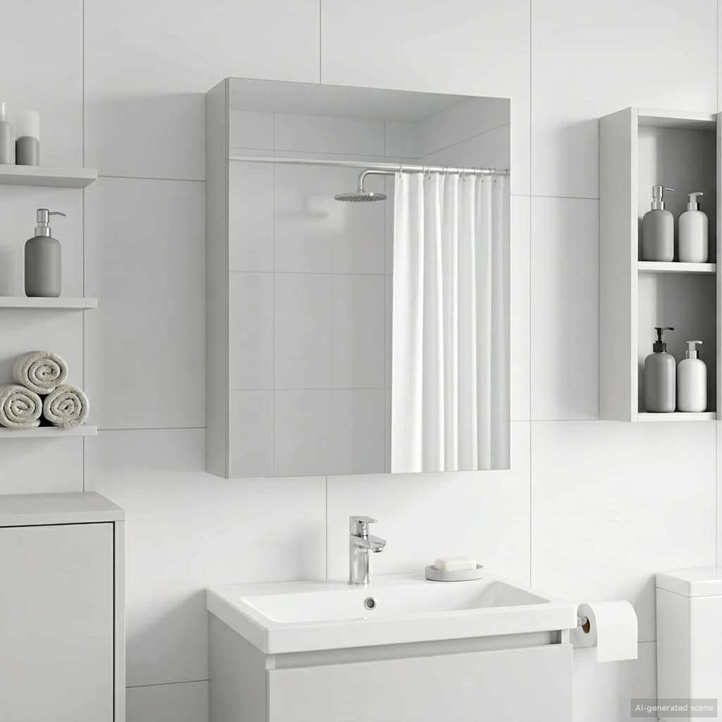 Bathroom Mirror Cabinet White 50 x 14.5 x 70 cm Engineered wood
