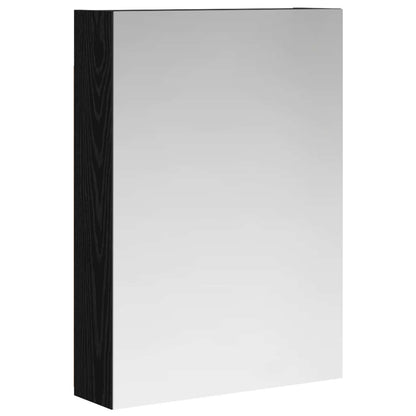 Bathroom Mirror Cabinet Black Oak 50 x 14.5 x 70 cm