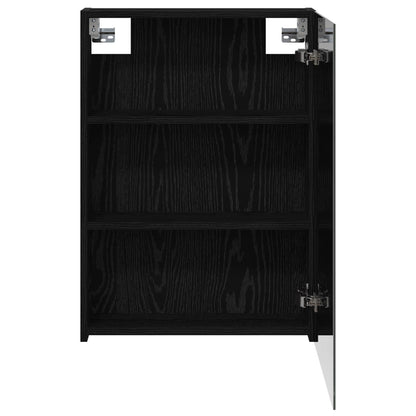 Bathroom Mirror Cabinet Black Oak 50 x 14.5 x 70 cm