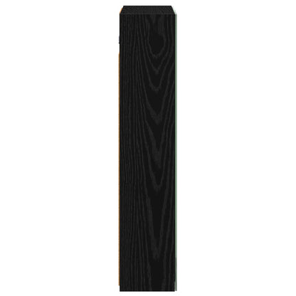Bathroom Mirror Cabinet Black Oak 50 x 14.5 x 70 cm