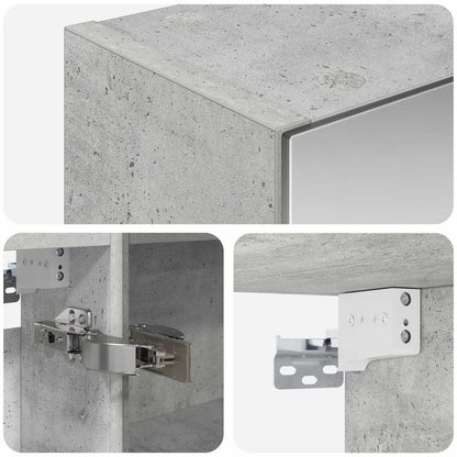 Bathroom Mirror Cabinet Concrete Grey 50 x 14.5 x 70 cm