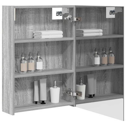 Bathroom Mirror Cabinet Grey Sonoma 50 x 14.5 x 70 cm