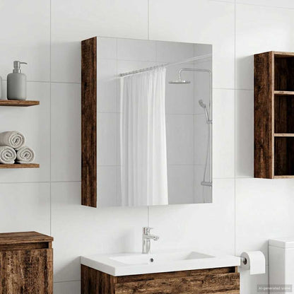 Bathroom Mirror Cabinet Old Wood 50 x 14.5 x 70 cm