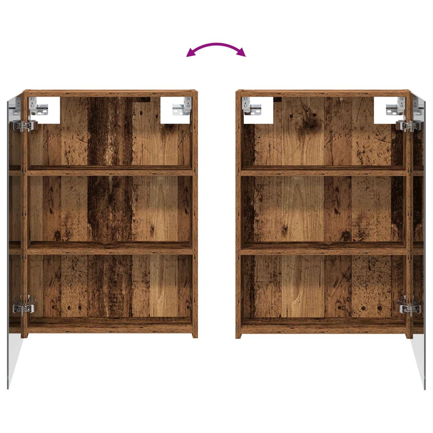 Bathroom Mirror Cabinet Old Wood 50 x 14.5 x 70 cm