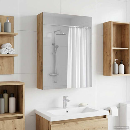 Bathroom Mirror Cabinet Artisian Oak 50 x 14.5 x 70 cm