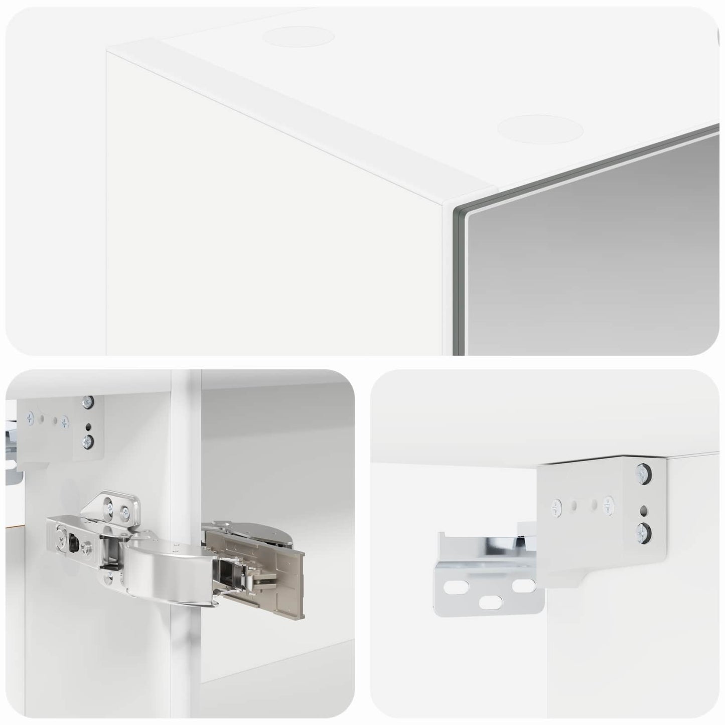 Bathroom Mirror Cabinet White 50 x 14.5 x 70 cm Engineered wood