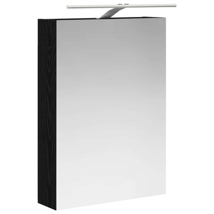 Bathroom Mirror Cabinet Black Oak 50 x 14.5 x 70 cm